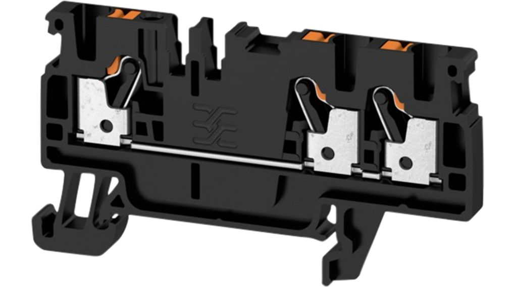 Aansluitblok, Klem, 3 Polen, 800V, 24A, 2.5mm², Zwart, 100 ST
